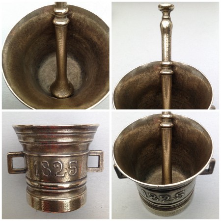 Antieke vijzel koper. € 65,00