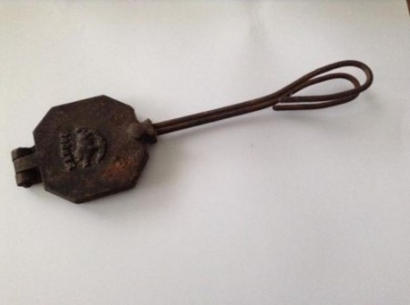  Kleine brocant wafelijzer- mini wafels - 29 cm totale lengte € 19,50